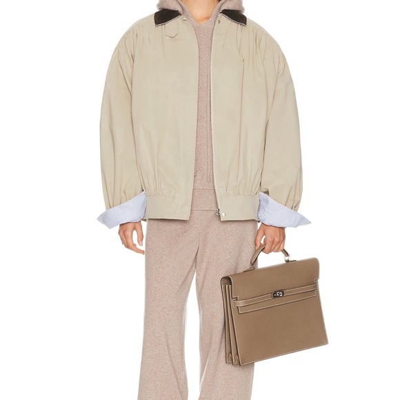 HELSA Shirred Bomber Jacket With Corduroy Collar - Picture 4 of 7